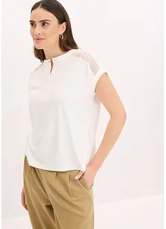 T-shirt à empiècement dentelle, bonprix