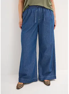 Jean Wide Leg, taille normale et élastiquée, bonprix