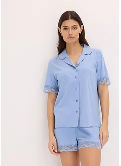 Pyjashort boutonné en viscose, bonprix