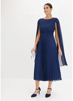 Robe en crêpe avec jupe plissée, bonprix