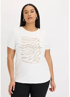 T-shirt avec imprimé zèbre, bonprix