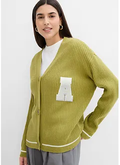 Gilet oversize en maille avec broderie, bonprix