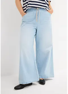 Jean large, taille mi-haute et élastiquée, bonprix