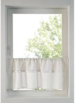 Brise-bise brodé en coton, bonprix