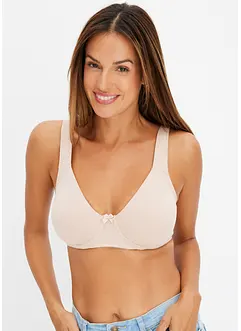 Lot de 2 soutiens-gorge moulés coton non rembourrés avec armatures, bonprix