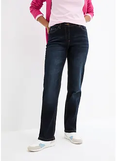 Jean droit taille mi-haute élastiquée, bonprix