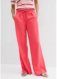 Pantalon paper bag en lin mélangé léger, bonprix