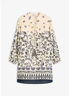 Robe courte bohème, aspect lin, bonprix