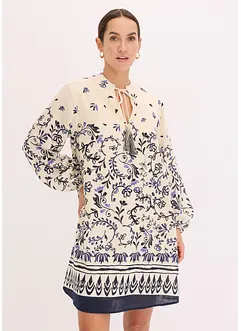 Robe courte bohème, aspect lin, bonprix