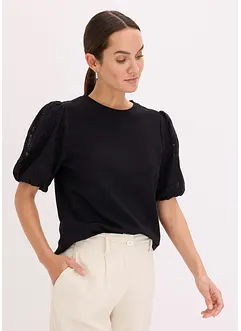 T-shirt à manches en dentelle, bonprix