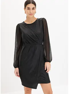 Robe courte drapée, bonprix