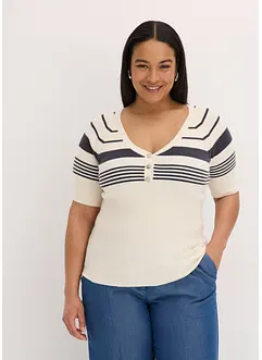Pull en fine maille avec boutons décoratifs, bonprix