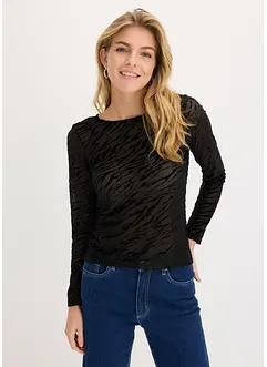 T-shirt manches longues légèrement transparent, bonprix