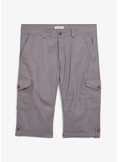 Bermuda long cargo en lin mélangé, Regular, bonprix