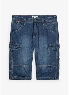 Bermuda long poches cargo en denim léger, coupe loose, bonprix