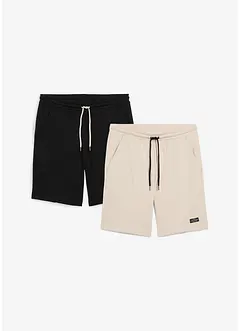 Lot de 2 bermudas en molleton, bonprix
