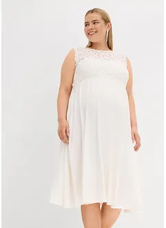 Robe de grossesse en jersey avec empiècement dentelle, bonprix