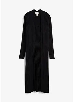 Long gilet en maille coton et soie, bonprix