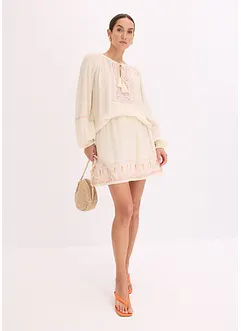 Blouse oversize à broderies, bonprix