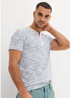 T-shirt à col Henley, 100% coton, bonprix