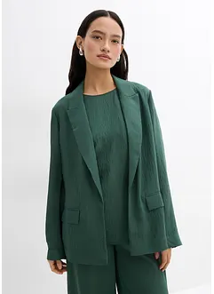 Blazer en viscose mélangée, effet froissé, bonprix