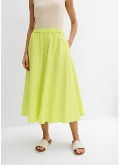 Jupe midi en lin majoritaire, bonprix