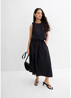 Jupe midi 100% coton, bonprix