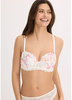 Soutien-gorge balconnet avec broderies imprimées, bonprix
