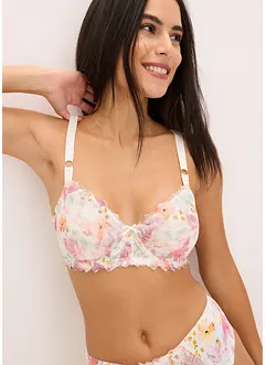 Soutien-gorge minimiseur à armatures avec broderies imprimées, bonprix