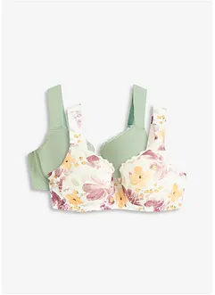 Lot de 2 soutiens-gorge coton à coques et armatures, bonprix