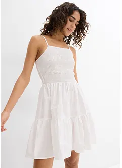 Robe longue 100% coton à bretelles, bonprix