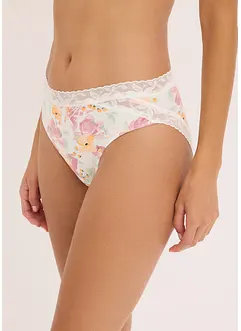 Lot de 5 slips Maxi coton et dentelle, bonprix