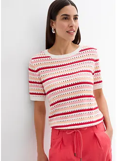 T-shirt en maille rayée, bonprix