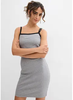 Robe à fines bretelles avec bordures contrastantes, bonprix