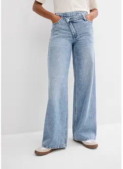 Jean large, taille mi-haute, peu extensible, bonprix