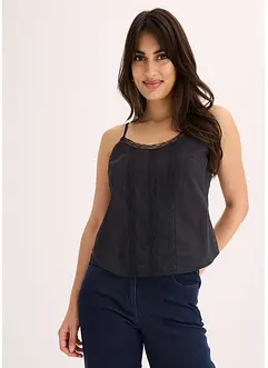 Top avec broderies anglaises, bonprix