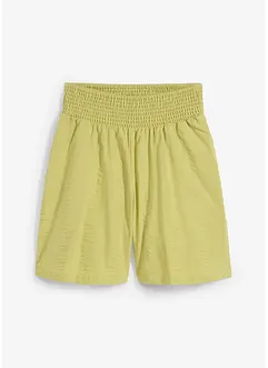 Short taille élastiquée en seersucker coton, bonprix