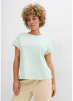 T-shirt plus long derrière en jersey coton épais, bonprix