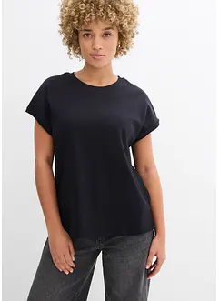 T-shirt plus long derrière en jersey coton épais, bonprix