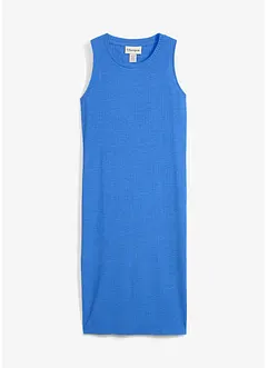 Robe fluide côtelée et fendue sur les côtés en viscose mélangée, bonprix