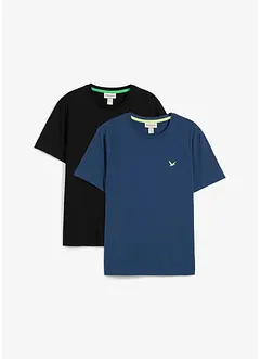 Lot de 2 T-shirts 100% coton, bonprix