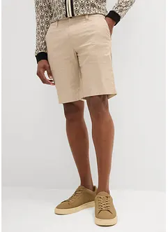 Bermuda chino en lin mélangé, Regular, bonprix