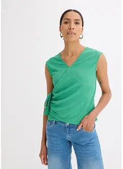 Haut esprit cache-cœur en jersey crêpe, bonprix