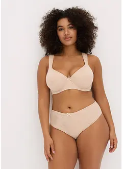 Soutien-gorge à coques et bonnets brodés, bonprix