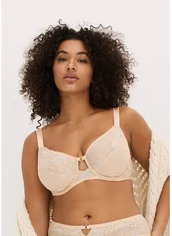 Soutien-gorge minimiseur à armatures et dentelle Lurex bicolore, bonprix