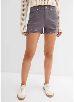Short taille haute en twill, bonprix