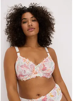 Soutien-gorge minimiseur à armatures avec broderies imprimées, bonprix