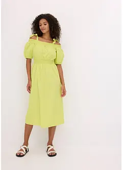 Robe col Bardot 100% coton, bonprix