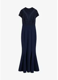 Robe longue avec dentelle et mesh, bonprix