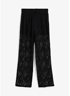 Pantalon en dentelle à taille élastiquée, bonprix